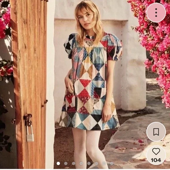 Doen Amarillo Dress in Patchwork Print - Picture 3 of 7